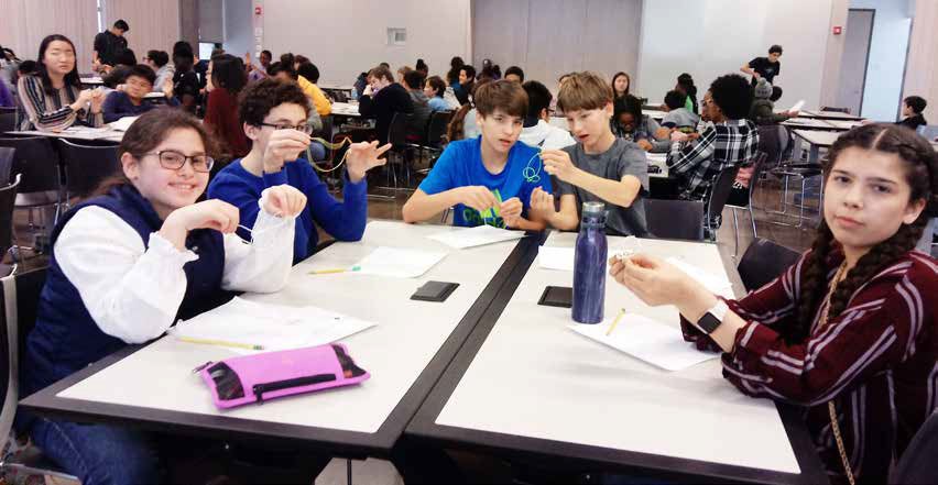 Middle school students explore the theory of knots at Rice’s Math Circle.